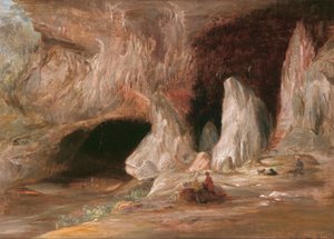 Stalagmit -søyler ved den sørlige inngangen til Burrangalong -grotten